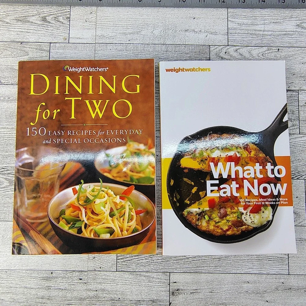 Weight Watchers Cookbooks Lot of 2 Books - Dining for Two and What to Eat Now